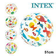 レビューでクーポン★【ネコポス発送】インテックス INTEX ライブリープリントビーチボール 51cm U-59040…