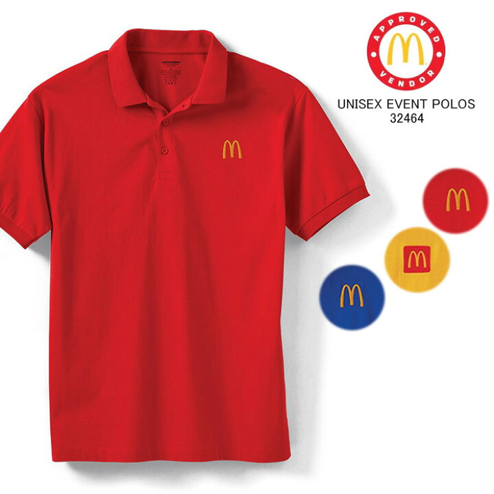 楽天市場】レビューでクーポン☆マクドナルド ポロシャツ McDonald