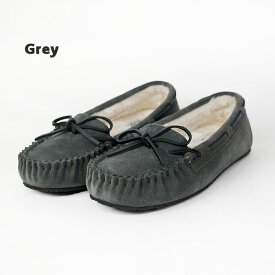 ミネトンカ モカシン シューズ MINNETONKA CALLY 2 Black Chocolate Cinnamon Gray 40558 40552 40553 40557 キャリー2 ブラック チョコレート シナモン グレー 本革 レザー ファー レディース シューズ 靴 エスニック ボヘミアン