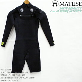 マテュース ウェットスーツ MATUSE DANTE HYDRASILK 2 mm LS SPRING WETSUITS Black ダンテ ハイドラシルク 長袖 スプリング 長袖 無地 ロゴ スーツ サーフ サーフィン 水着 メンズ 男性用