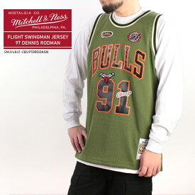 ミッチェル＆ネス ユニフォーム MITCHELL & NESS FLIGHT SWINGMAN JERSEY 97-98 DENNIS RODMAN CHICAGO BULLS SMJY4847-CBU97DRDDKGN デニスロッドマン シカゴ・ブルズ スウィングマン ジャージー 大きいサイズ バスケ メンズ 男性