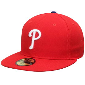 ニューエラ 帽子 キャップ NEWERA ON-FIELD 59FIFTY Philadelphia PHILLIES GAME Red オーセンティック フィラデルフィアフィラリアーズ MLB メジャーリーグ ベースボール 野球
