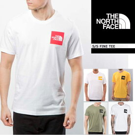 ノースフェイス ボックスロゴT Tシャツ THE NORTH FACE S/S FINE TEE T0CEQ5 Black Red Yellow Khaki White 半袖Tシャツ 街着 キャンプ アウトドア ロゴ メンズ 男性