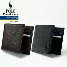 レビューでクーポン★ポロ ラルフローレン カードケース POLO RALPH LAUREN PEBBLED BIFOLD WALLET 40591372800 ぺブルドビルフォードウォレット クレジットカード ミニマリスト ポニーロゴ 札入れ ラッピング プレゼント 誕生日 メンズ 男性