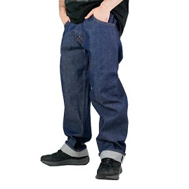 レビューでクーポン★プリズンブルース ジーンズ デニム PRISON BLUES RELAXED FIT JEANS 5 PKTS Without Suspender Buttons 103 1031111 Rigid Blue アメリカ製 作業着 デニムパンツ リジッド ワーク メンズ 太め 大きいサイズ ワイド パンツ Gパン