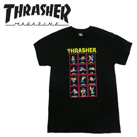 [残りわずか/Sサイズのみ]スラッシャー Tシャツ 半袖 THRASHER BLACK LIGHT S/S TEE 144589 Black スケーター スケボー スケートボード 黒 ブラック フロント ロゴ プリントT メンズ 男性 春夏