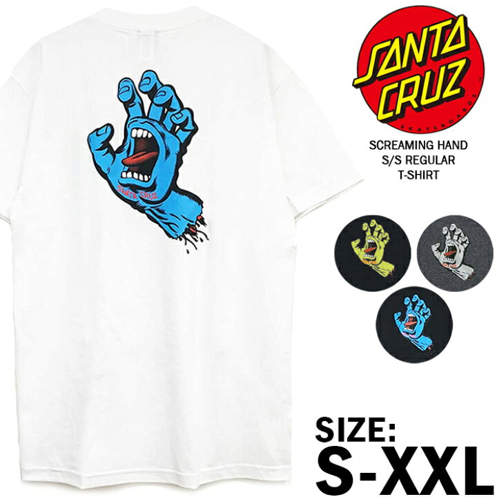 SANTA CRUZ Screaming Hand POCKET T Shirts ちぢれ Size XL サンタ 