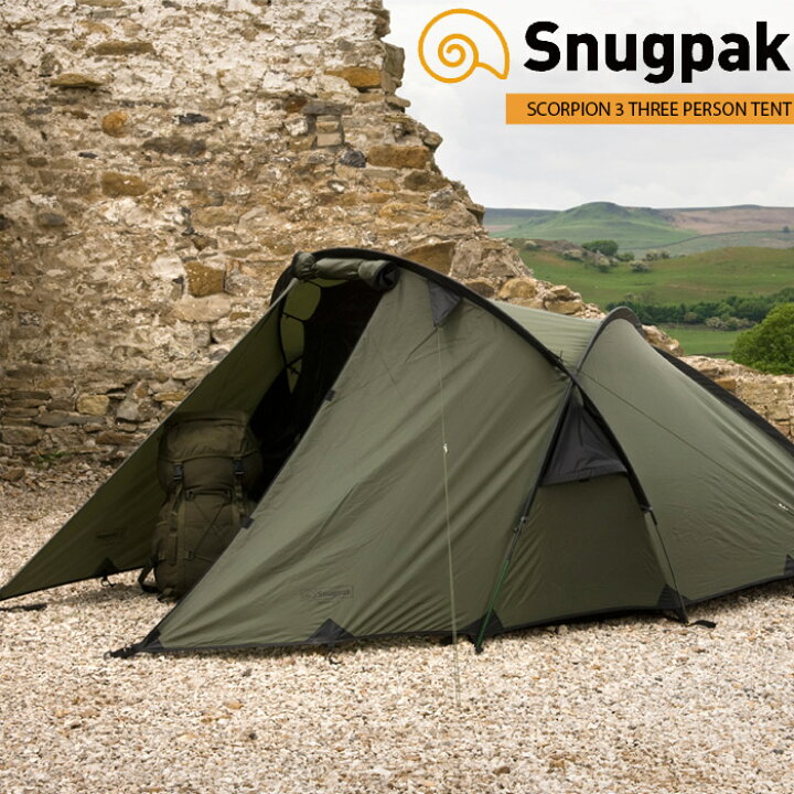楽天市場】スナグパック 3人用テント Snugpak SCORPION 3 92880 Olive  