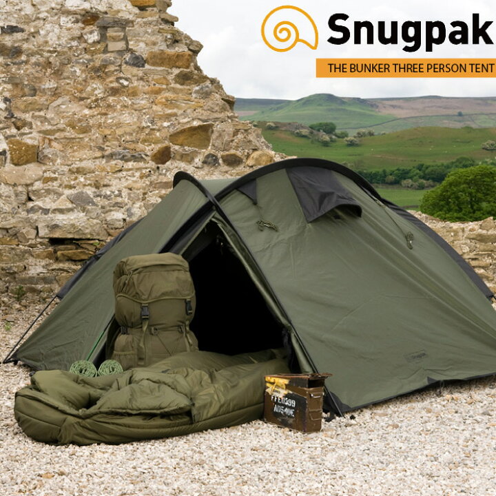 楽天市場】スナグパック 3人用テント Snugpak THE BUNKER 92890 Olive  