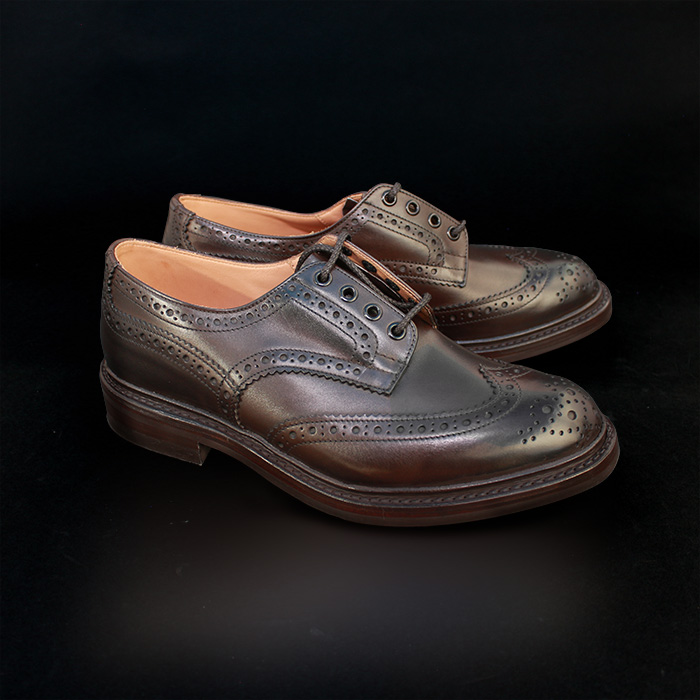トリッカーズ バートン 革靴 trickers BOURTON DAINITE SOLE M5633 Espresso Burnished Brown ダイナイトソール 短靴 ラウンドトゥ ウイングチップ コンフォートシューズ タウンシューズ カジュアル フォーマル 靴 メンズ 男性