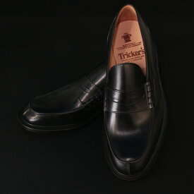 レビューでクーポン★トリッカーズ ジェームズ 革靴 trickers JAMES LEATHER SOLE M3227 Black Calf レザーソール ローファー 短靴 ラウンドトゥ Uチップ コンフォートシューズ タウンシューズ カジュアル フォーマル 靴 メンズ 男性