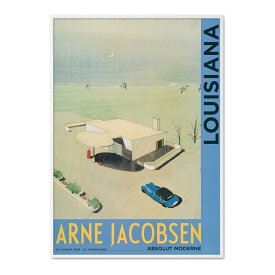 【サイズが増えました】アルネ・ヤコブセン スコウスホーズのガソリンスタンド（1937）デンマーク ルイジアナ美術館 アートポスター A2 42 x 59.4cm / A1 59.4 x 84.1cm ARNE JACOBSEN 北欧 デンマーク おしゃれ インテリア アート ポスター 絵 壁掛け モダン nest
