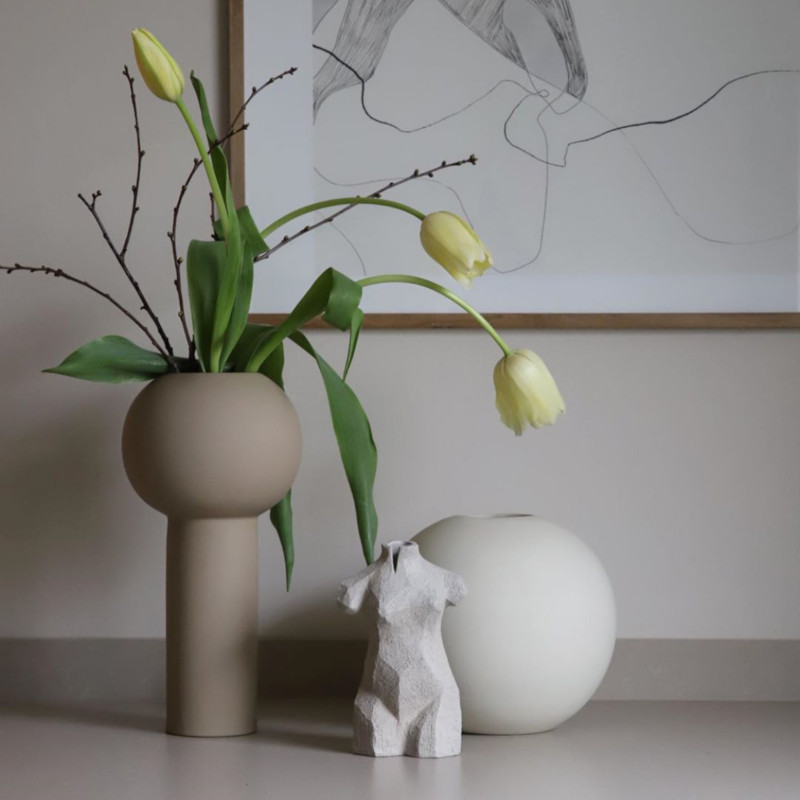 楽天市場】Cooee Design 花瓶 ピラー フラワーベース 32cm サンド