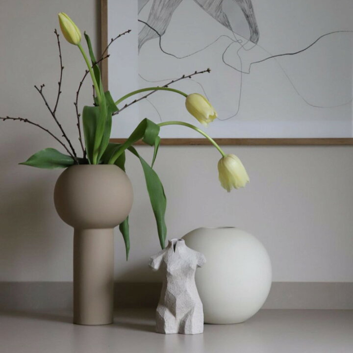 楽天市場】Cooee Design 花瓶 ピラー フラワーベース 32cm サンド 