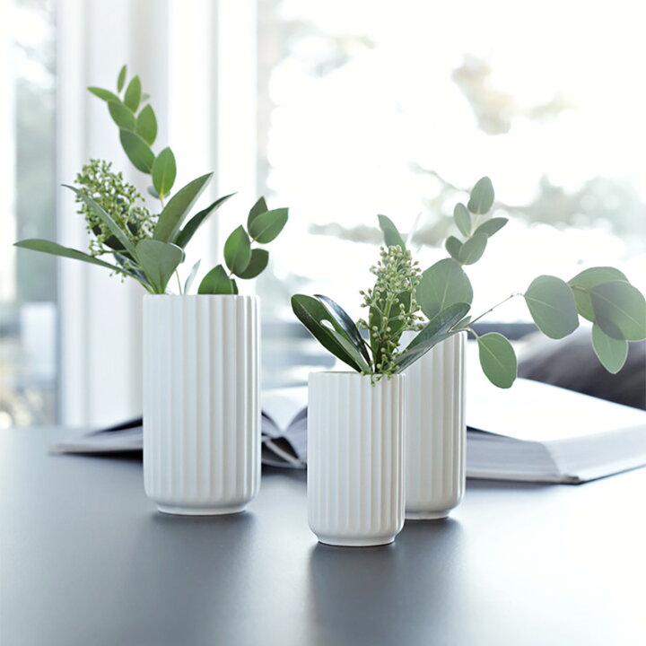 楽天市場】Lyngby Porcelain フラワーベース 12cm ホワイト Lyngby 