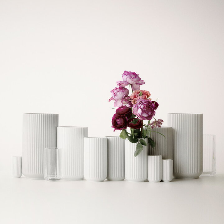 楽天市場】Lyngby Porcelain フラワーベース 20cm ホワイト Lyngby  