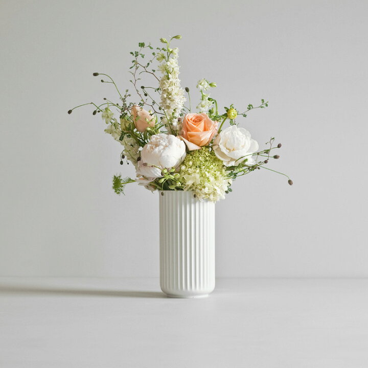 楽天市場】Lyngby Porcelain フラワーベース 20cm ホワイト Lyngby 