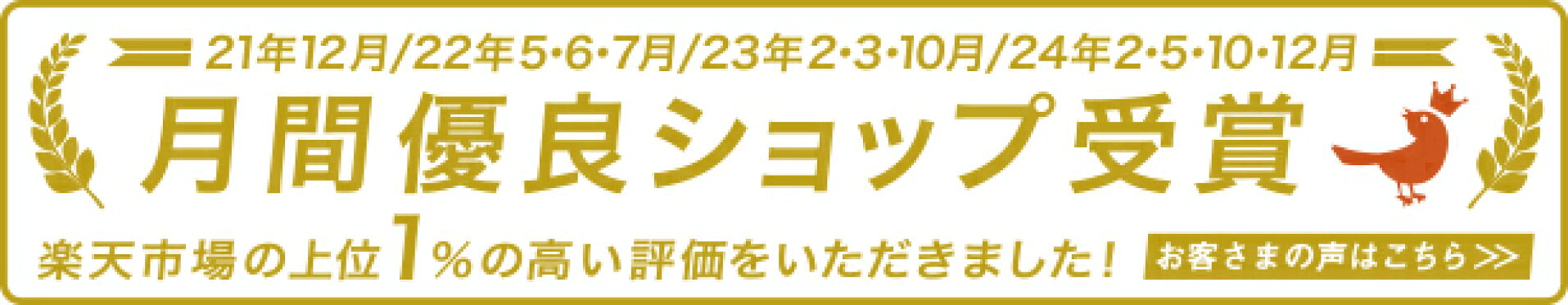月間優良ショップ受賞