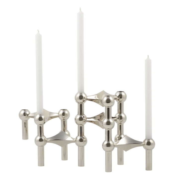 楽天市場】お得な3個セット！STOFF Nagel キャンドルホルダー クローム  