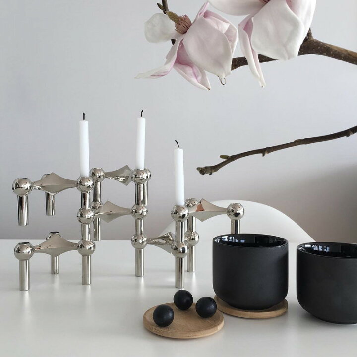 楽天市場】お得な3個セット！STOFF Nagel キャンドルホルダー クローム  