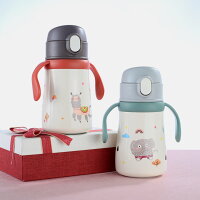 保冷 保温 斜めかけ可能 ストロー付き 360ML 直飲み 2ways ボトル 男の子 女の子 キッズ 可愛い おしゃれ 魔法瓶 子供用 水筒