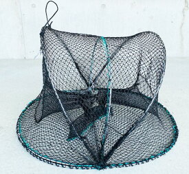 【カニ！カニ！】2色あり！丈夫な小判型カニアミ　もんどり大 かにかに 捕獲 カニ捕り カニトラップ 仕掛け カゴ 捕り 網 カニ網 カニ 仕掛け かに 蟹 モクズガニ ワタリガニ 漁具 フィッシング 蟹カゴ 蟹釣り網 タコ もんどり ガザミ つかまえる道具