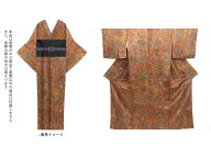 花更紗模様小紋着物【中古】【着】【小紋】