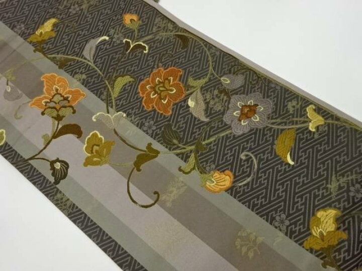 楽天市場 紗綾形に花唐草模様織出し袋帯 リサイクル 中古 Kimono Shinei ２号店