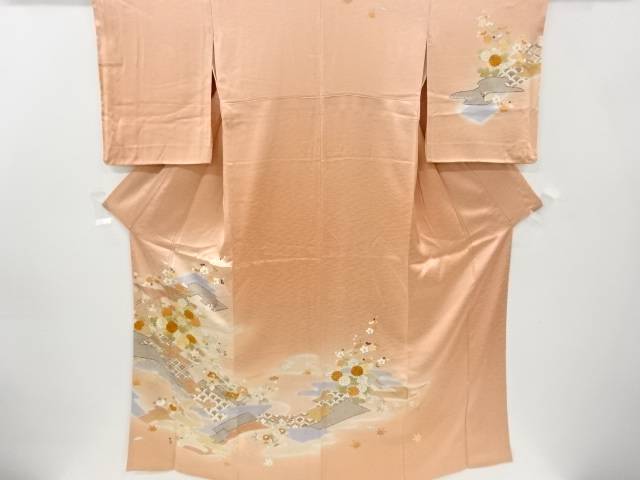 秋草に古典柄刺繍一つ紋訪問着【リサイクル】【中古】【着】 | Kimono-Shinei　２号店