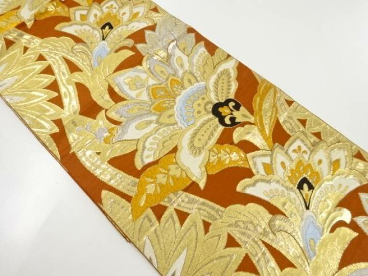 楽天市場】 唐花模様織り出し袋帯（着用可）【アンティーク】【中古 