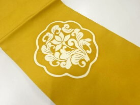 塩瀬花唐草模様名古屋帯【リサイクル】【中古】【着】