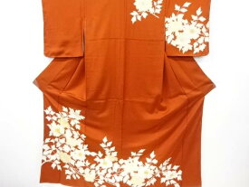 枝花模様刺繍訪問着【リサイクル】【中古】【着】