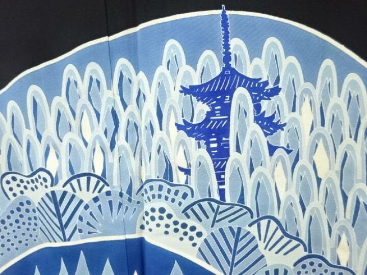 楽天市場】 金丸水明作 本場加賀友禅遠山に寺塔風景模様留袖(比翼付き 