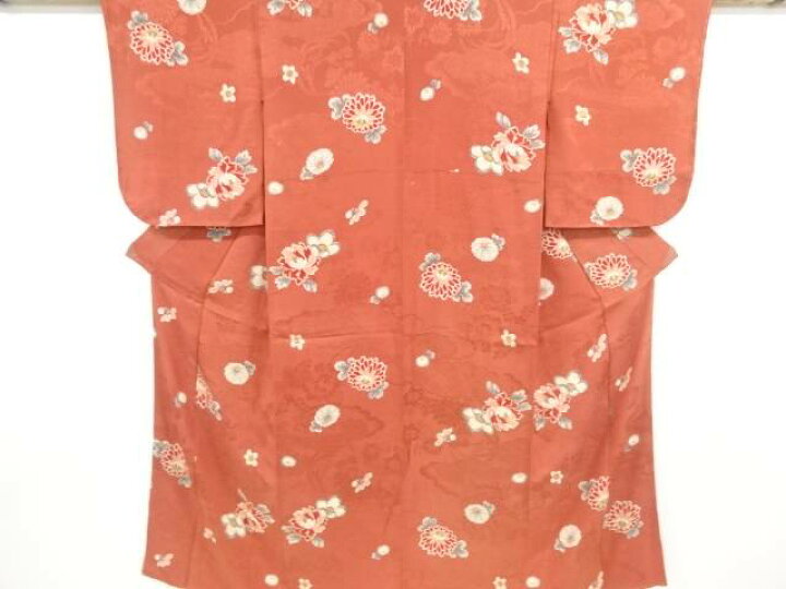 販売終了 1706うす〜い紋錦紗菊ススキ着物