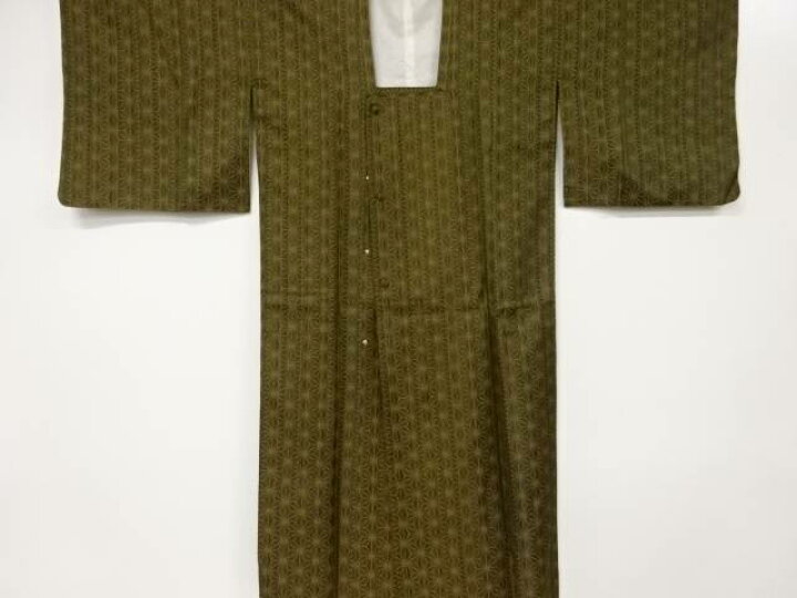 楽天市場】 縞に麻の葉模様織出し雨コート【リサイクル】【中古】【着 
