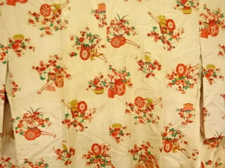 楽天市場】 花車模様長襦袢【アンティーク】【中古】【着】 : Kimono 