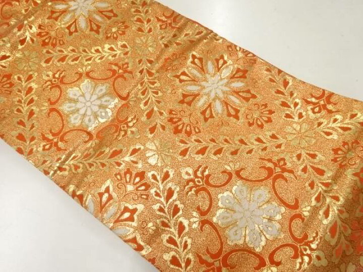 楽天市場】花模様織出し名古屋帯（着用可）【アンティーク】【中古 