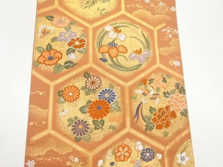 楽天市場】 亀甲花丸紋模様織出し袋帯【中古】【着】 : Kimono-Shinei 