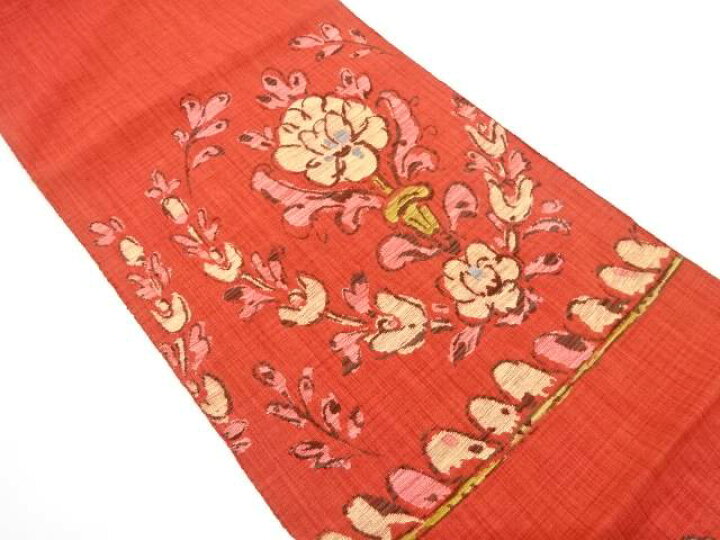 楽天市場】 花更紗模様織り出し 名古屋帯【中古】【着】 : Kimono 
