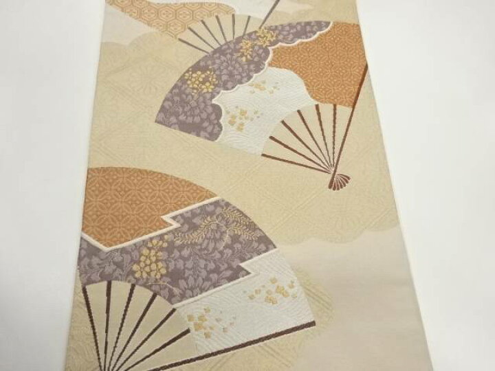 楽天市場】 扇子に古典柄・雲模様織出し袋帯【中古】【着】 : Kimono 