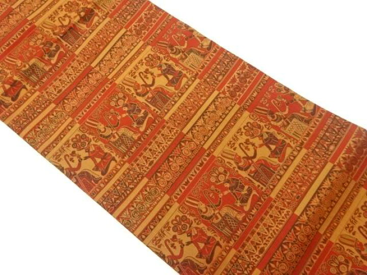 楽天市場】 エジプト壁画模様織出し名古屋帯【中古】【着】 : Kimono 
