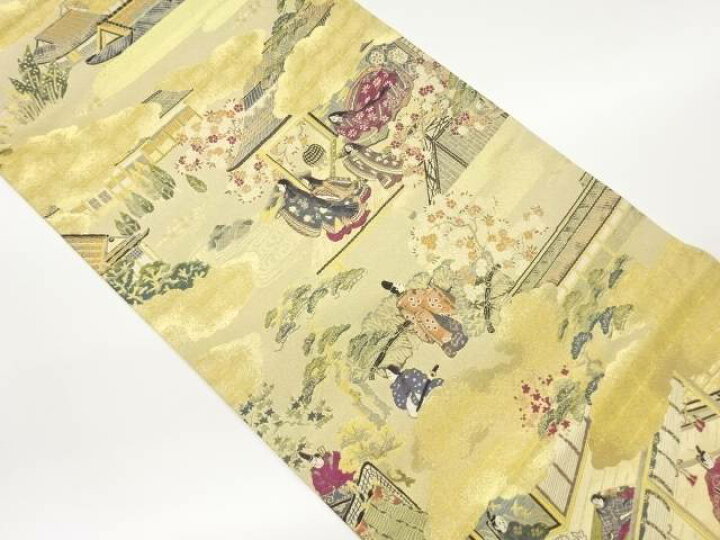 楽天市場】 本金箔源氏物語絵巻織出し袋帯【中古】【着】 : Kimono 