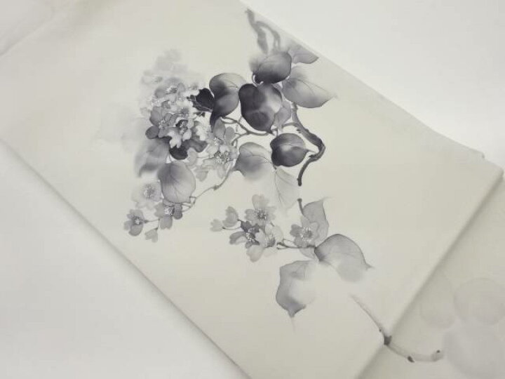 楽天市場】 作家物 塩瀬手描き花葉模様名古屋帯【中古】【着】【名古屋 
