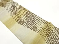 変わりよろけ縞模様織出し全通洒落袋帯【中古】【着】【袋帯】