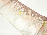 波に花籠模様織出し袋帯【中古】【着】【袋帯】