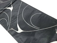 抽象鶴模様織出し袋帯【中古】【着】【袋帯】