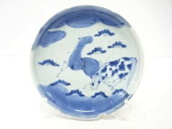 古伊万里　染付　馬　七寸皿【中古】【道】