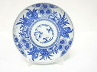 古伊万里　染付　八寸皿【中古】【道】