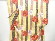 花模様振袖(内袖付き)【中古】【着】【振袖】