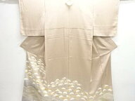 未使用品　作家物　松に波模様一つ紋色留袖【着】【留袖】